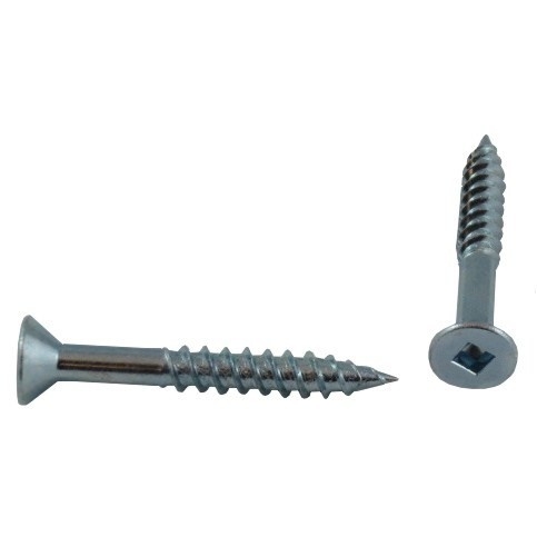 Paquet de 10 vis à bois à tête plate creuse plaquées zinc, no 10 x 1-1/2 po