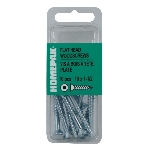 Paquet de 10 vis à bois à tête plate creuse plaquées zinc, no 10 x 1-1/2 po