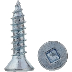 Paquet de 10 vis à bois à tête plate creuse plaquées zinc, no 4 x 1/2 po