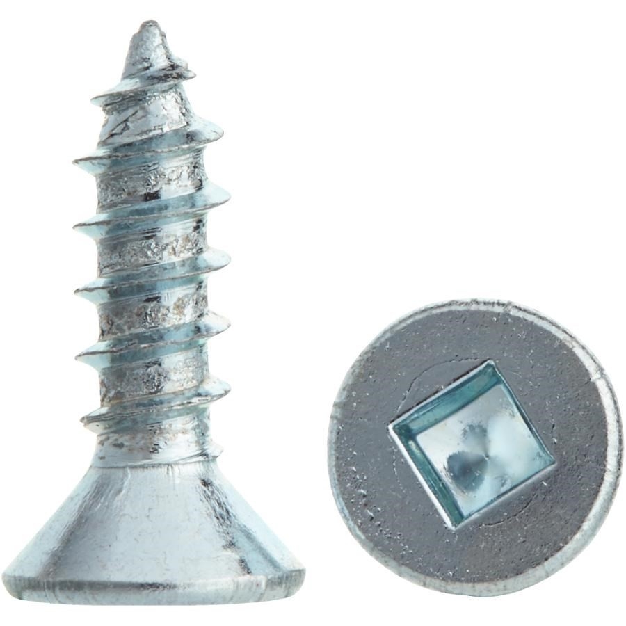 Paquet de 10 vis à bois à tête plate creuse plaquées zinc, no 8 x 5/8 po