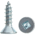 Paquet de 10 vis à bois à tête plate creuse plaquées zinc, no 8 x 5/8 po