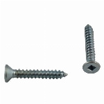 Paquet de 10 vis à bois à tête plate creuse plaquées zinc, no 4 x 3/4 po