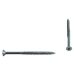 Paquet de 5 vis à bois à tête plate creuse plaquées zinc, no 10 x 3 po