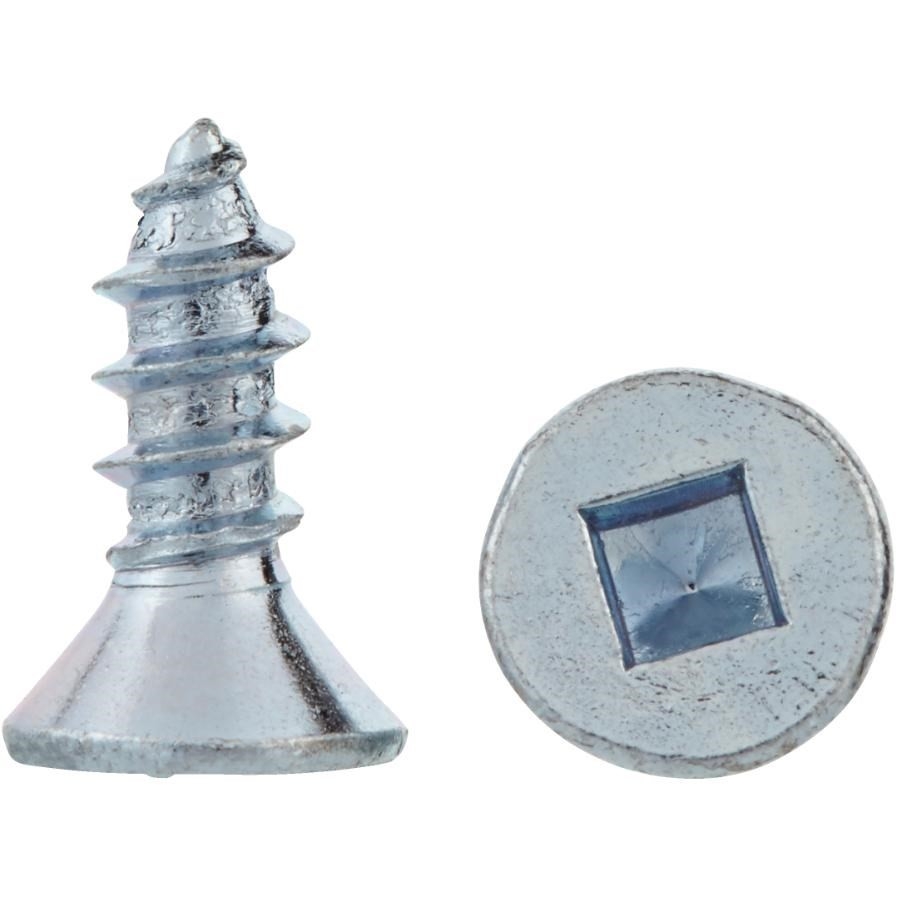 Paquet de 10 vis à bois à tête plate creuse plaquées zinc, no 8 x 1/2 po