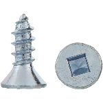 Paquet de 10 vis à bois à tête plate creuse plaquées zinc, no 8 x 1/2 po