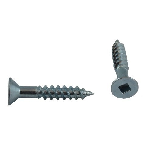 Paquet de 10 vis à bois à tête plate creuse plaquées zinc, no 12 x 1-1/4 po