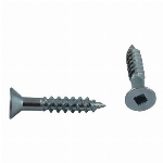 Paquet de 10 vis à bois à tête plate creuse plaquées zinc, no 12 x 1-1/4 po