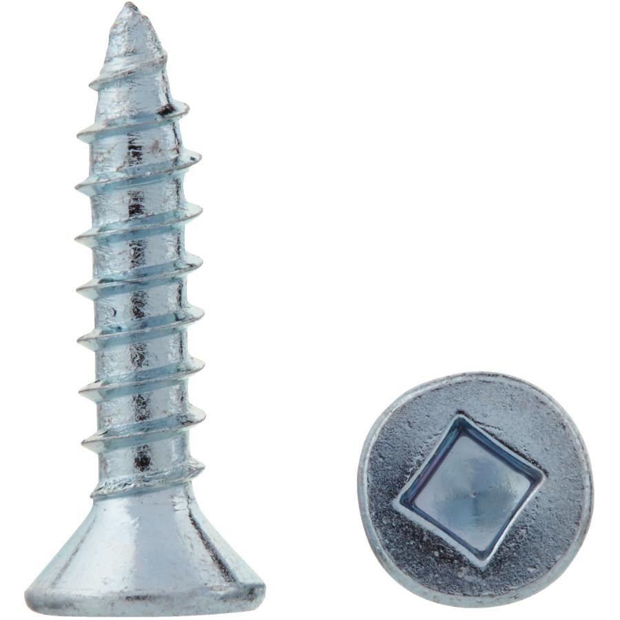 Paquet de 10 vis à bois à tête plate creuse plaquées zinc, no 5 x 5/8 po