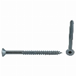 Paquet de 5 vis à bois à tête plate creuse plaquées zinc, no 10 x 2-1/2 po