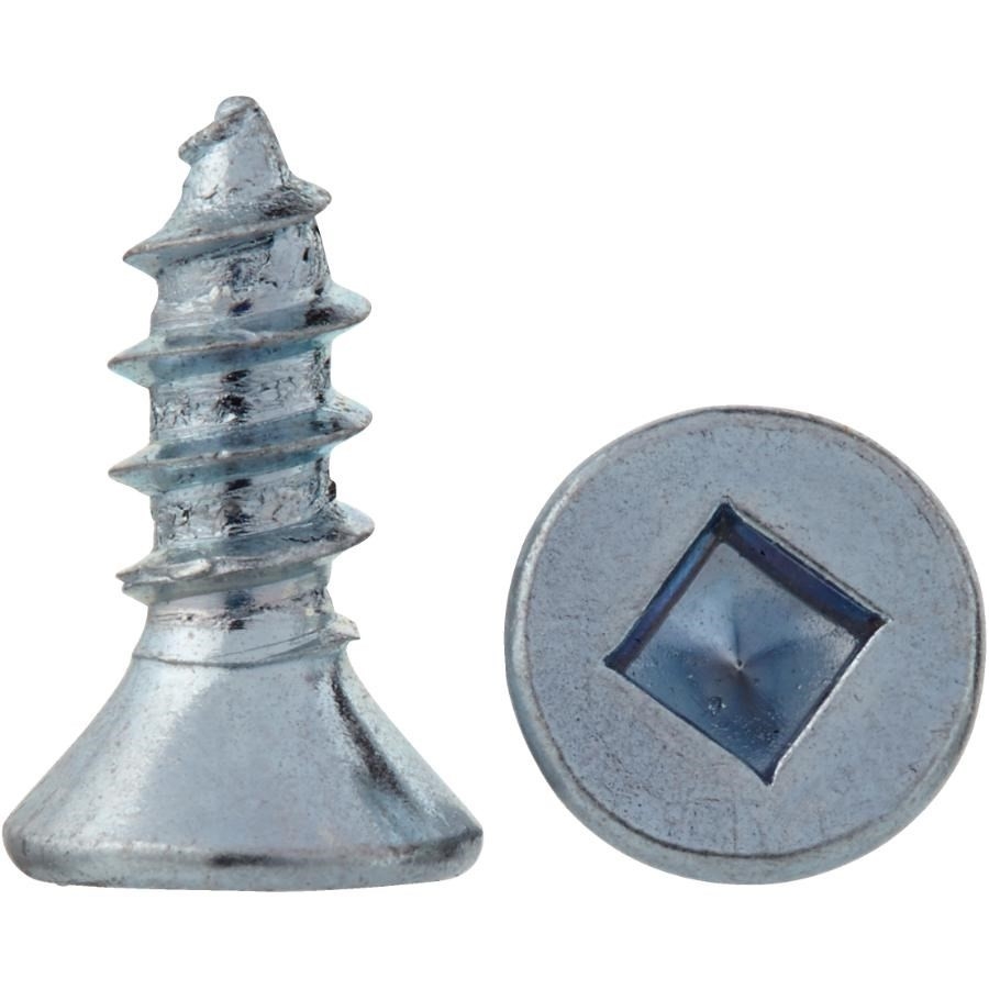 Paquet de 100 vis à bois à tête plate creuse plaquées zinc, no 8 x 1/2 po