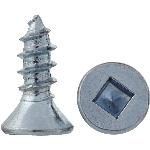 Paquet de 100 vis à bois à tête plate creuse plaquées zinc, no 8 x 1/2 po