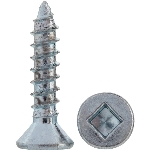 Paquet de 100 vis à bois à tête plate creuse plaquées zinc, no 5 x 5/8 po
