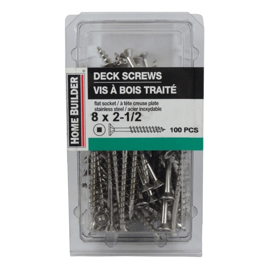 Vis à bois, tête carrée plate, #8 x 2'' (emballage de 100) main image 0