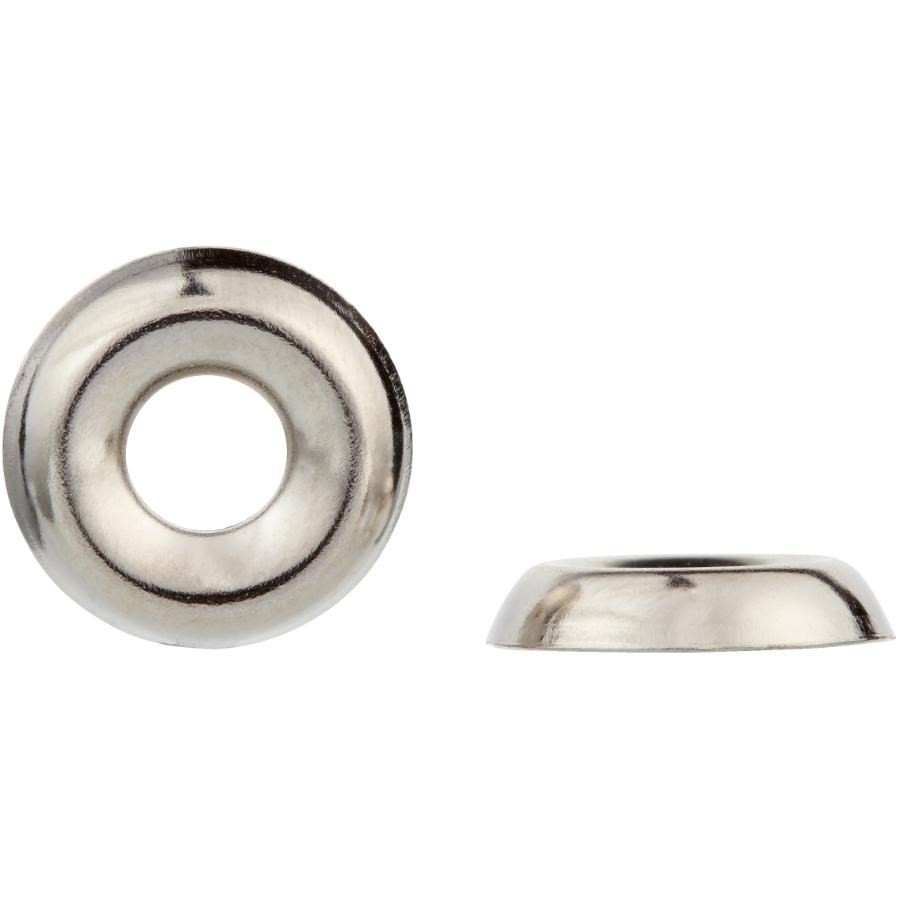 Lot De 24 Rondelles De Finition Nickel – Pour Vis N°6 – Onestopdiy, Gris Métallisé