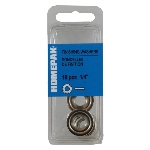 Paquet de 10 rondelles de finition de 1/4 po en nickel plaqué