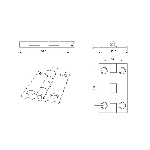 Paquet de 2 charnières étroites de 1-1/2 po x 7/8 po en laiton massif