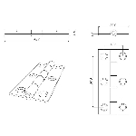 Paquet de 2 charnières étroites de 2-1/2 po x 1-1/8 po en laiton massif