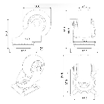 Roulette pivotante grise de 2 po en polyuréthane thermoplastique sur plaque