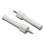 Paquet de 2 butoirs muraux souples pour montant de porte, blanc