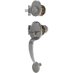 Serrure à clenche Mayfair/Bala pour porte d'entrée, nickel antique