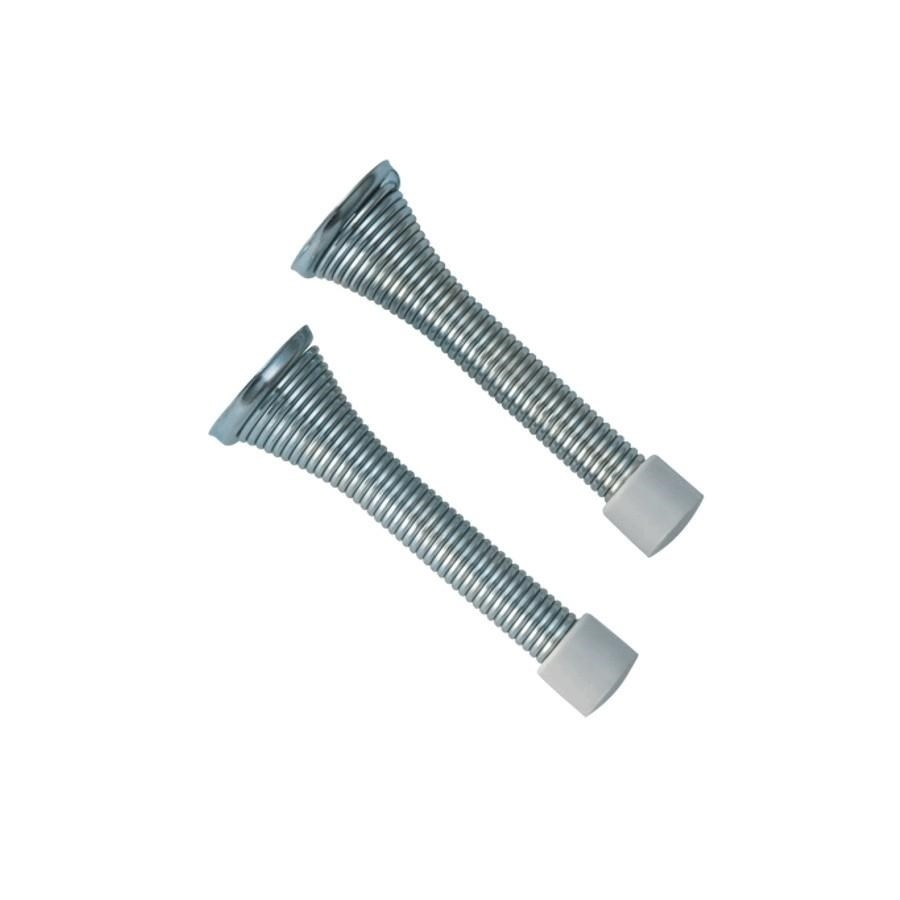 Paquet de 2 butoirs de porte flexibles de 3 po, zinc