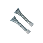 Paquet de 2 butoirs de porte flexibles de 3 po, zinc