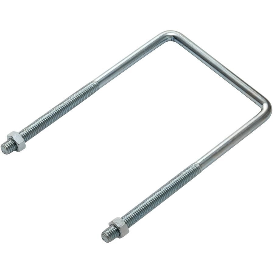 Boulon en U carré en zinc de 3/8 po x 4 po x 7 po