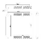 Boulon en U carré en zinc de 3/8 po x 3-5/8 po x 4 po