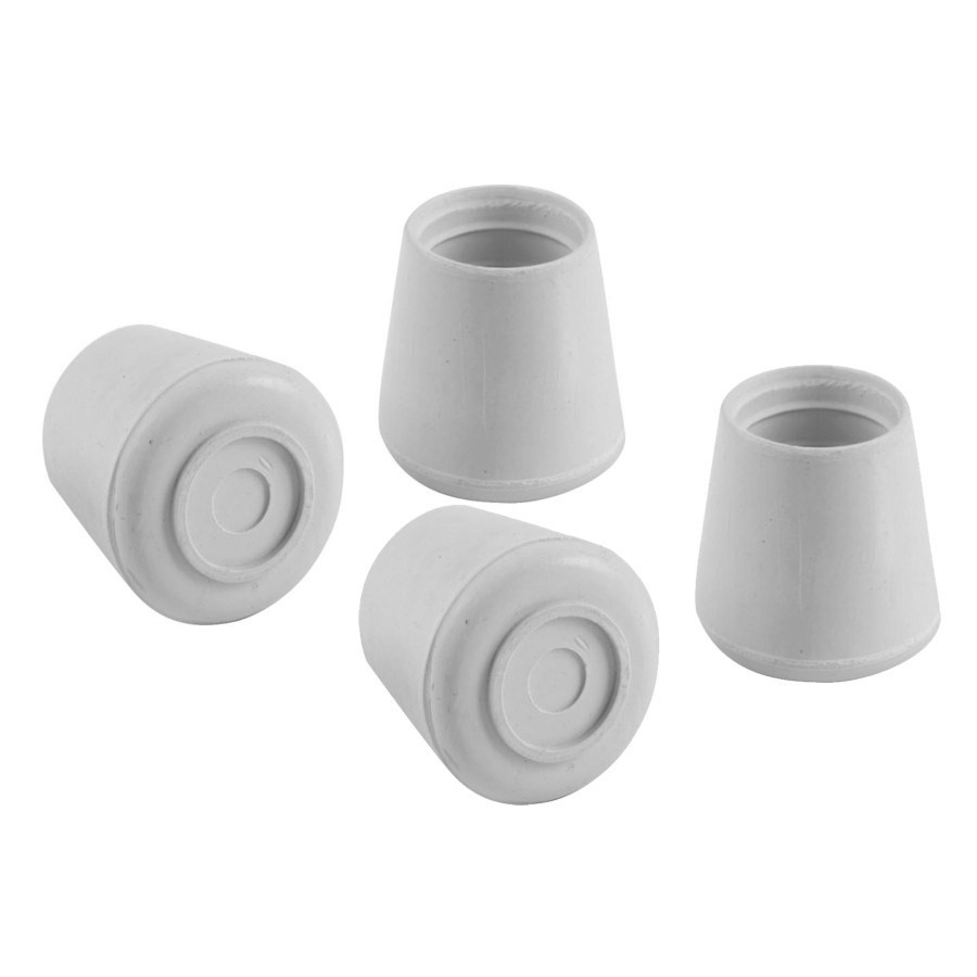 Paquet de 4 embouts de 1-1/8 po en caoutchouc pour pattes de meuble, blanc cassé