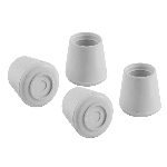 Paquet de 4 embouts de 1-1/8 po en caoutchouc pour pattes de meuble, blanc cassé