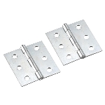 Paquet de 2 charnières larges de 3 po x 3 po à tige libre, zinc