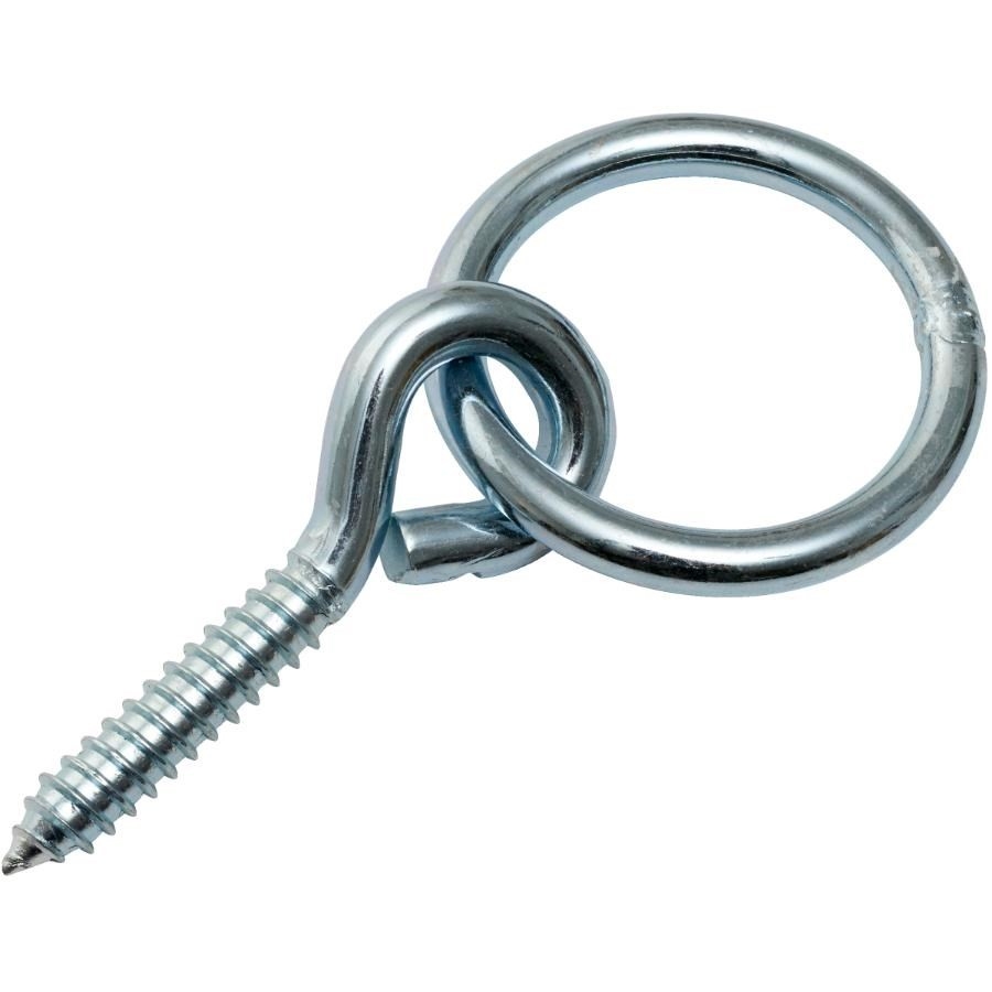 Anneau d'attelage de 3/8 po x 3-1/2 po en zinc, avec tire-fond