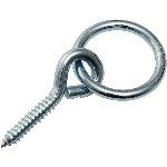 Anneau d'attelage de 3/8 po x 3-1/2 po en zinc, avec tire-fond