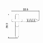 Paquet de 2 crochets de 2-1/2 po et oeillets en acier inoxydable pour barrière