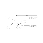 Vis tire-fond à oeillet en acier inoxydable, 1/4 po x 3-3/4 po