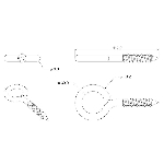 Vis tire-fond à oeillet en acier inoxydable, 3/8 po x 4-1/2 po