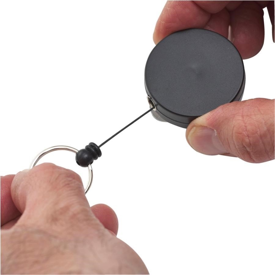 Porte-clés Rétractable à Clip Ceinture - Acier, Longueur 31,5 Pouces, Robuste, Neuf Avec étiquettes