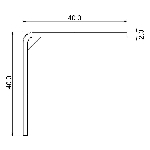 Paquet de 2 renforts de coin en acier inoxydable de 1-1/2 po x 5/8 po