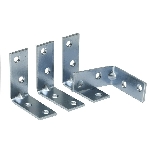 Paquet de 4 renforts de coin de 1-1/2 po x 5/8 po en zinc