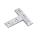 Plaque en T de 2-1/2 po x 5/8 po, zinc