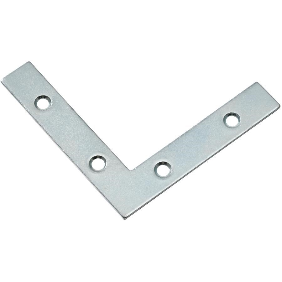 Renfort de coin plat de 4 po en zinc