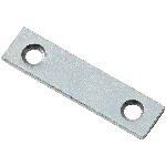 Plaque de renfort de 2 po x 1/2 po en zinc