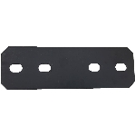 Plaque de fixation noire de 9-1/2 po x 3 po x 1/8 po