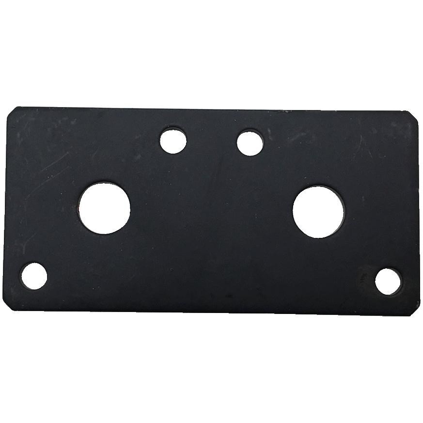 Plaque de fixation noire de 3 po x 1-1/3 po x 1/8 po