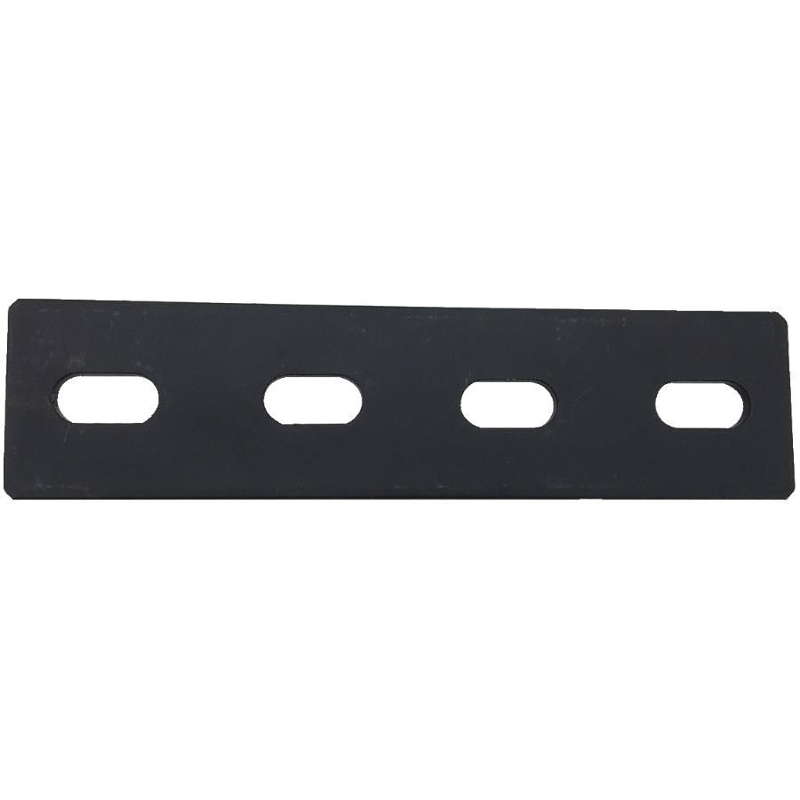 Plaque de fixation noire de 6 po x 1-1/2 po x 1/8 po