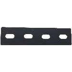 Plaque de fixation noire de 6 po x 1-1/2 po x 1/8 po