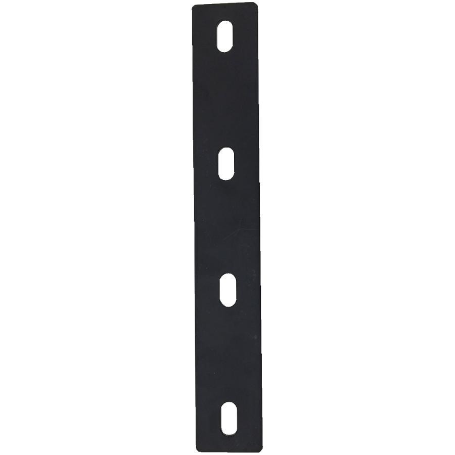 Plaque de fixation noire de 10 po x 1-1/2 po x 1/8 po