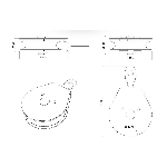 Poulie simple en nickel à oeil pivotant, 3 po