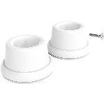 Paquet de 2 butoirs de porte muraux concaves, blanc