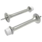 Paquet de 2 butoirs de porte rigides de 3 po, nickel satiné